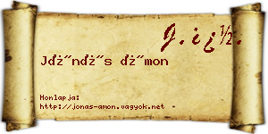 Jónás Ámon névjegykártya